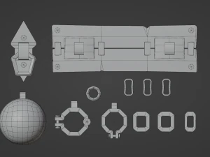 Medieval Shackles 3D Model
