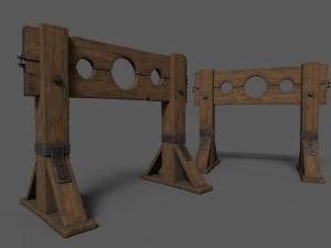 Wooden Stocks 3D Model