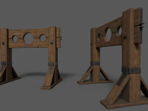 Wooden Stocks 3D Model