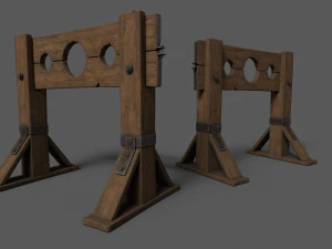 Wooden Stocks 3D Model