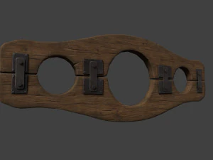 Wooden Stocks 3D Model