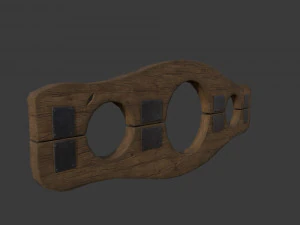 Wooden Stocks 3D Model