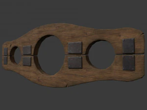 Wooden Stocks 3D Model