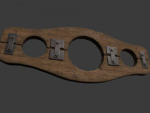 Wooden Stocks 3D Model