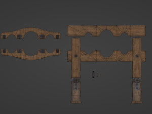 Wooden Stocks 3Dモデル