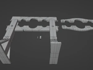 Wooden Stocks 3D Model