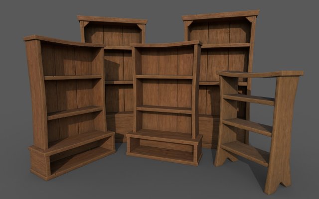 BookCase 3Dモデル .c4d .max .obj .3ds .fbx .stl .blend 