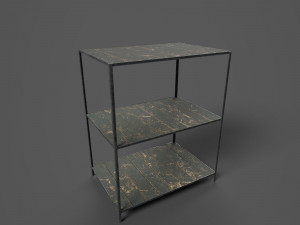 Lockers wooden shelf 3D Model