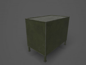 Lockers wooden shelf 3D Model