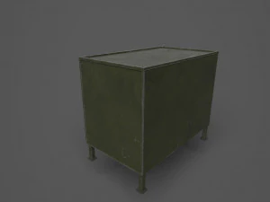 Lockers wooden shelf 3D Model