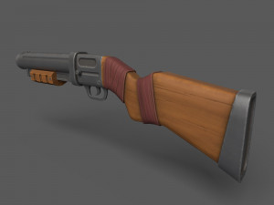 Fantasy Shotguns 3D Model