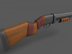 Fantasy Shotguns 3D Model
