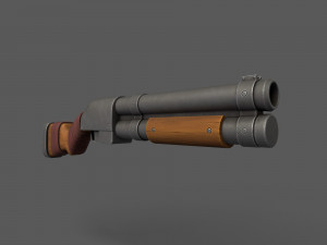 Fantasy Shotguns 3D Model