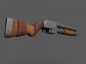 Fantasy Shotguns 3D Model