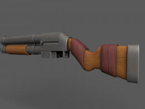 Fantasy Shotguns 3D Model