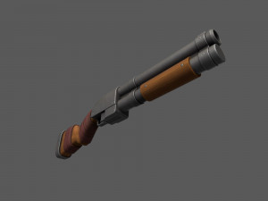 Fantasy Shotguns 3D Model