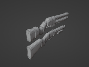 Fantasy Shotguns 3D Model