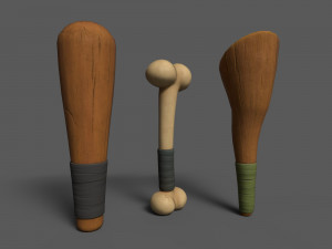 Cudgels wooden stick 3D Модель