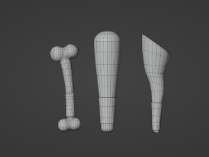 Cudgels wooden stick Model 3D