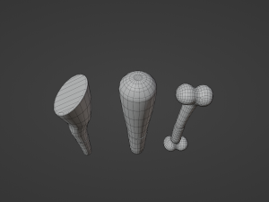 Cudgels wooden stick Model 3D