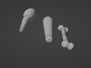 Cudgels wooden stick Model 3D