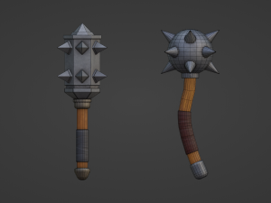 Maces weapon with spikes Modelo 3D