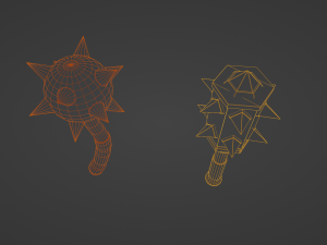 Maces weapon with spikes Modelo 3D