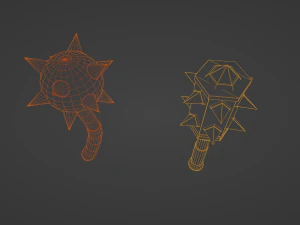 Maces weapon with spikes 3D Model