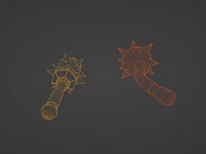 Maces weapon with spikes 3D Model