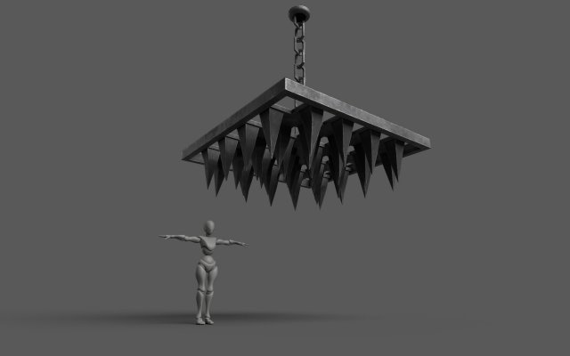 SpikedWall Modèle 3D .c4d .max .obj .3ds .fbx .stl .blend 