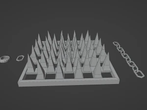 SpikedWall 3D Model