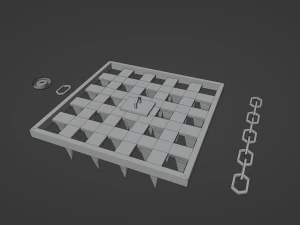 SpikedWall 3D Model