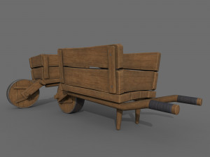 WoodenCart 3Dモデル