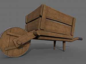 WoodenCart 3Dモデル