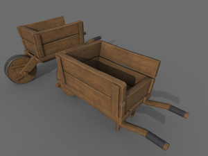 WoodenCart 3Dモデル