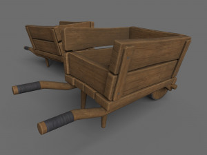 WoodenCart 3Dモデル