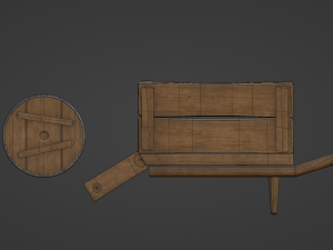 WoodenCart 3Dモデル