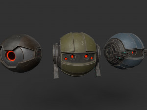 SciFi Drones 3D Model
