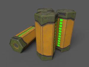 Sci-Fi Power Battery 3D Model