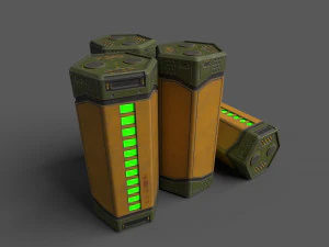 Sci-Fi Power Battery 3D Model
