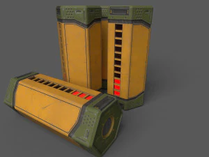 Sci-Fi Power Battery 3D Model