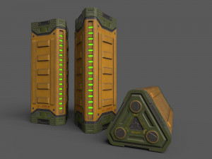 Sci-Fi Power Battery Model 3D