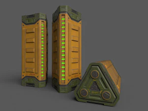 Sci-Fi Power Battery 3D Model