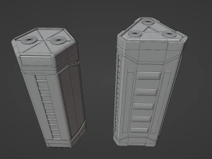 Sci-Fi Power Battery 3D Model
