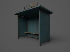 Bus Stops 3D Model