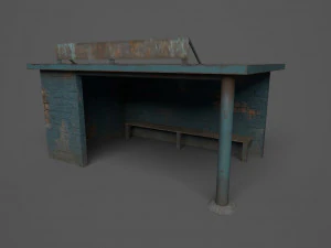 Bus Stops 3D Model