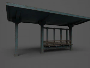Bus Stops 3D Model
