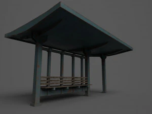 Bus Stops 3D Model