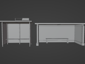 Bus Stops 3Dモデル