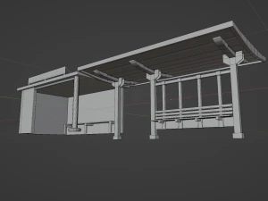 Bus Stops 3D Model